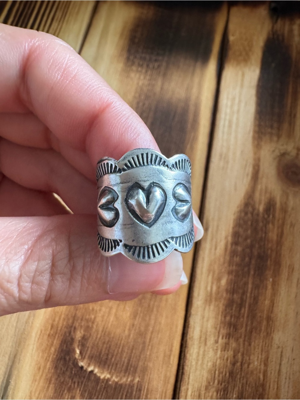 B Shorty Navajo Sterling Silver Heart Ring